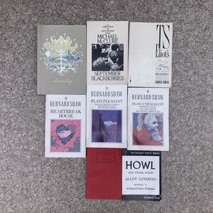 8 Vintage Poetry Book Lot of Eight Paperbacks: Poems & Plays 50s 60s 70s 80s